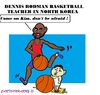 Cartoon: Dennis Rodman (small) by cartoonharry tagged rodman,kim,friends,northkorea,basketball