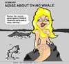 Cartoon: Dying Whale (small) by cartoonharry tagged whale denmark dying cartoonharry mermaid