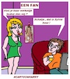 Cartoon: Een Fan (small) by cartoonharry tagged sylviemeijs,cartoonharry,like,fan