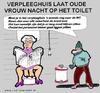 Cartoon: EEN NACHT OP HET TOILET (small) by cartoonharry tagged cartoonharry,verpleeghuis,krant,nacht,pitten,zitten