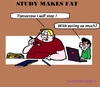 Cartoon: Fat Making Study (small) by cartoonharry tagged fat,study,university,students,eat,cartoons,cartoonists,cartoonharry,dutch,toonpool