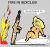 Cartoon: Fire in Sexclub (small) by cartoonharry tagged sex,club,fire