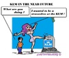 Cartoon: KLM (small) by cartoonharry tagged airfrance,klm,end,sight,stewardess,death