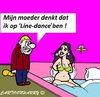 Cartoon: Line-Dance (small) by cartoonharry tagged linedance,bed,meisje,moeder,waarheid,cartoon,cartoonist,cartoonharry,dutch,toonpool