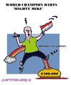 Cartoon: Michael van Gerwen (small) by cartoonharry tagged vangerwen,mightymike,darts,worldchampion