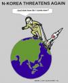 Cartoon: N-Korea threatens again (small) by cartoonharry tagged kim,world,missile