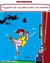 Cartoon: Nebenan (small) by cartoonharry tagged nachbarin,probleme