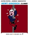 Cartoon: Newt Gingrich (small) by cartoonharry tagged gingrich,usa,climbing,cartoon,cartoonist,cartoonharry,dutch,toonpool