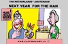 Cartoon: Next Year For Man Too (small) by cartoonharry tagged household,market,exchange,man,cartoon,comic,comics,comix,artist,art,arts,drawing,cartoonist,cartoonharry,dutch,toonpool,toonsup,facebook,hyves,linkedin,buurtlink,deviantart,holland,amsterdam