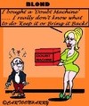 Cartoon: No Doubt About It (small) by cartoonharry tagged blond,doubt,present