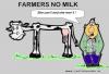 Cartoon: No Milk Today and Tomorrow (small) by cartoonharry tagged milk,cow,farmer