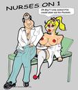 Cartoon: Nurses On One 9 (small) by cartoonharry tagged sexy girl nurse pockets cartoonharry