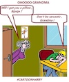 Cartoon: Oho Grandma (small) by cartoonharry tagged sarcastic,pillow,cartoonharry