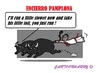 Cartoon: Pamplona 2014 (small) by cartoonharry tagged spain,pamplona,encierro,bulls,run