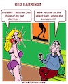Cartoon: Red Earrings (small) by cartoonharry tagged earrings,cartoonharry
