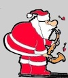 Cartoon: Santa Sax (small) by cartoonharry tagged xmas,santa,sax