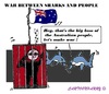 Cartoon: Sharks War (small) by cartoonharry tagged australia,kevinrudd,sharks,kill,war
