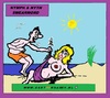 Cartoon: Swearword (small) by cartoonharry tagged true swearword beach pregnant man woman sexy sex cartoon cartoonist cartoonharry dutch toonpool