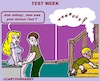 Cartoon: Test Week (small) by cartoonharry tagged test,week,school,kid,family