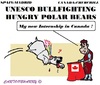 Cartoon: The Bull (small) by cartoonharry tagged polarbear bullfight unesco heritage