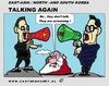 Cartoon: They Are Talking Or .... (small) by cartoonharry tagged korea north south talks cartoon comic comics comix artist politics art arts drawing cartoonist cartoonharry dutch toonpool toonsup facebook hyves linkedin buurtlink deviantart