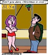 Cartoon: Try it (small) by cartoonharry tagged mistletoe,xmas,busstation