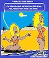 Cartoon: Twins (small) by cartoonharry tagged twins,beach