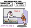 Cartoon: Vegetarian (small) by cartoonharry tagged blond,bakery,vegetarian,bread,cartoonharry