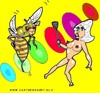 Cartoon: Wasp Girl (small) by cartoonharry tagged insects,girls,nude,cartoonharry,dutch,cartoonist,toonpool