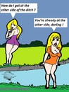 Cartoon: Which Side (small) by cartoonharry tagged waterside,right,left,rightside,cartoongirls,girls,blondes,cartoon,cartoonist,cartoonharry,dutch,toonpool