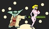 Cartoon: Yoda (small) by cartoonharry tagged yoda,miracles,girl,cartoon,sexy,erotic,cartoonist,cartoonharry,dutch,naked,nudes,belly,butt,sex