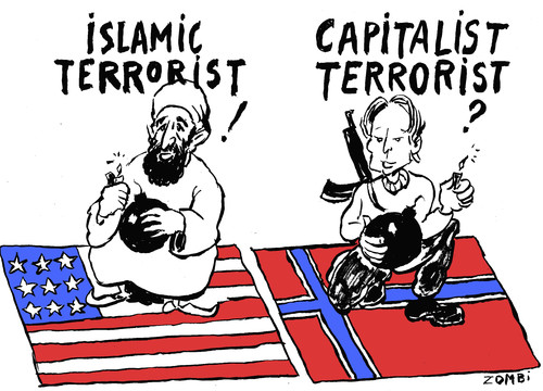 Cartoon: Cement of Terror (medium) by Zombi tagged september11,breivik,islamic,terrorism,bomb,bin,laden