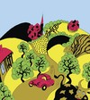 Cartoon: normandy rallye (small) by Dekeyser tagged trees,rallye,normandy