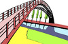 Cartoon: the link (small) by Dekeyser tagged bridge,link,landscape,illustration