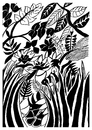 Cartoon: ZEBRA (small) by Dekeyser tagged tree,exotic,aurelie,dekeyser,fanzine,comics,zebra