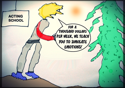 Cartoon: Actor (medium) by Vanessa tagged actor,acting,schauspieler,schule,psychology,satire,humor