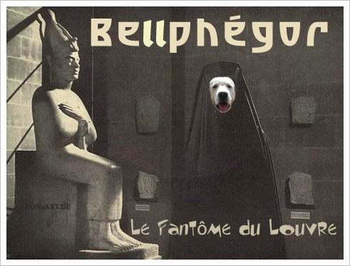 Cartoon: Bellphegor (medium) by Vanessa tagged louvre,france,frankreich,bellen,wuff,tiere,hund