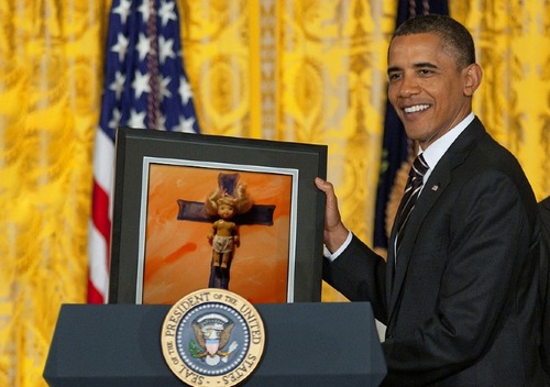 Cartoon: Jesusi Obama (medium) by Vanessa tagged usa,obama,president,unted,states