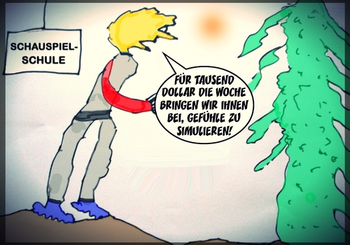 Cartoon: Schauspieler (medium) by Vanessa tagged schauspiel,schule,satire,humor,psychologie,actor