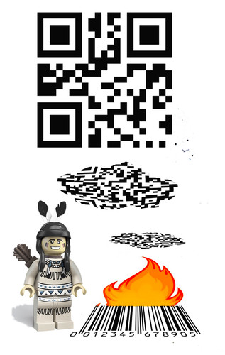 Cartoon: QR-CODE (medium) by mimbo tagged qr,code,barcode,ean,pixel