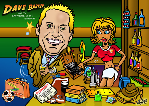 Cartoon: Dave Barker Caricature (medium) by roundheadillustration tagged policeman,beer,enigma,bar,pub