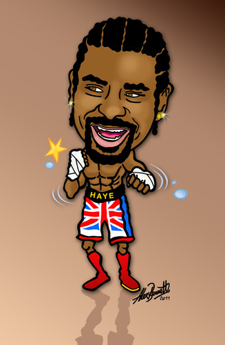 Cartoon: David Haye (medium) by roundheadillustration tagged boxing,boxer,british,sport