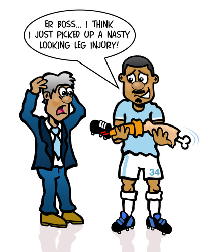 Cartoon: Nigel De Jong (medium) by roundheadillustration tagged manchester,city,football,soccer,netherlands,holland