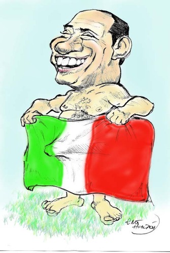 Cartoon: Berlusconi (medium) by hualpen tagged berlusconi