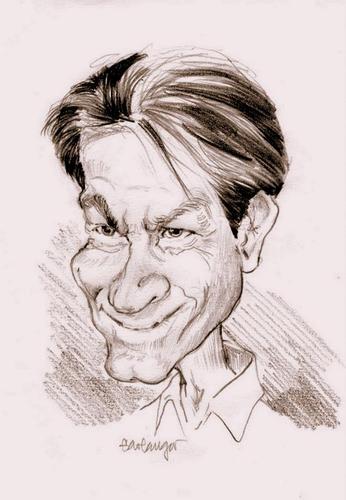 Cartoon: Charlie Sheen (medium) by hualpen tagged charlie,sheen