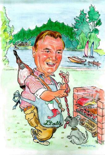 Cartoon: lunch (medium) by hualpen tagged lake,lago