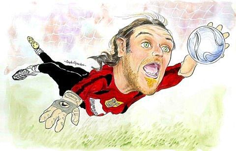 Cartoon: portero (medium) by hualpen tagged futbol