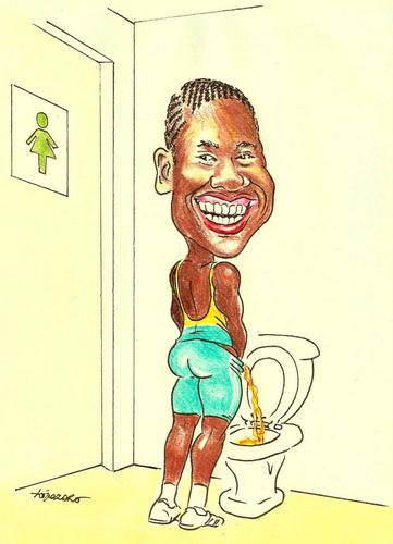 Cartoon: Semenya (medium) by hualpen tagged semenya