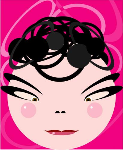 Cartoon: Bjork (medium) by Hugh Jarse tagged bjork,iceland,singer