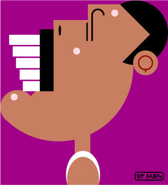 Cartoon: Freddie Mercury (medium) by Hugh Jarse tagged music,mercury,queen,rock